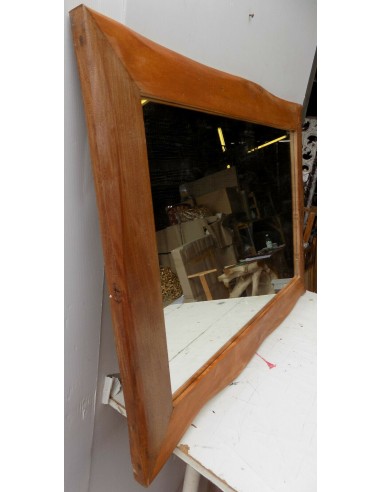 Specchio in legno di teak naturale stagionato...