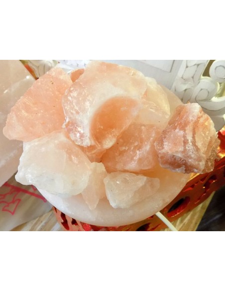 Lampada di Sale Braciere cm 15 KG 2/3 , Sale dell'Himalaya GROTTE TIBET sale rosa