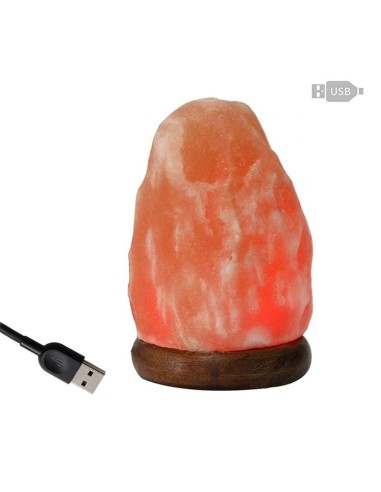 Lampada di Sale rosa USB cm 11 Sale...