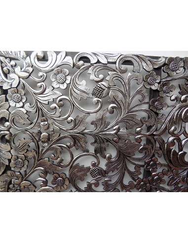 Pannello floreale in legno mdf traforato a mano...