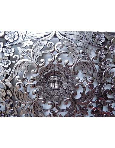Pannello floreale in legno mdf traforato a mano...