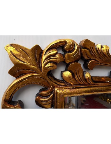 Specchio barocco in legno intarsiato cm 100x70...