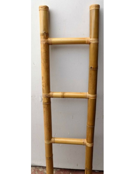 Scala in bamboo cm 160X40 etnico porta asciugamani bagno color naturale bambù