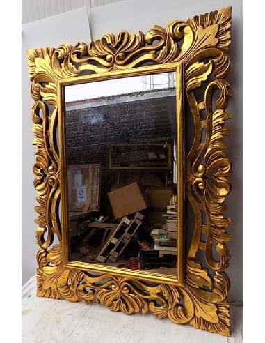 Specchio barocco in legno intarsiato cm 120x90...