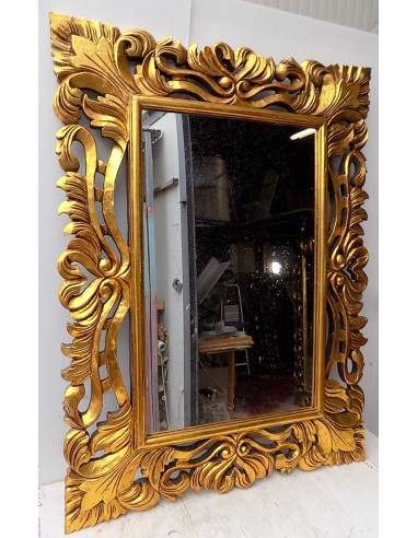 Specchio barocco in legno intarsiato cm 120x90...