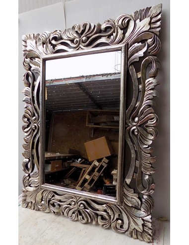 Specchio barocco in legno intarsiato cm 120x90...