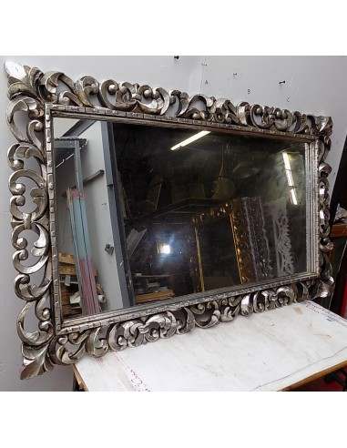 Specchio barocco in legno intarsiato cm 150x90...