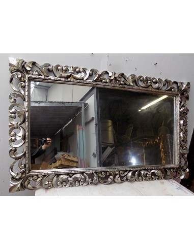 Specchio barocco in legno intarsiato cm 150x90...