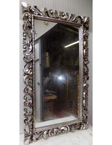 Specchio barocco in legno intarsiato cm 150x90...