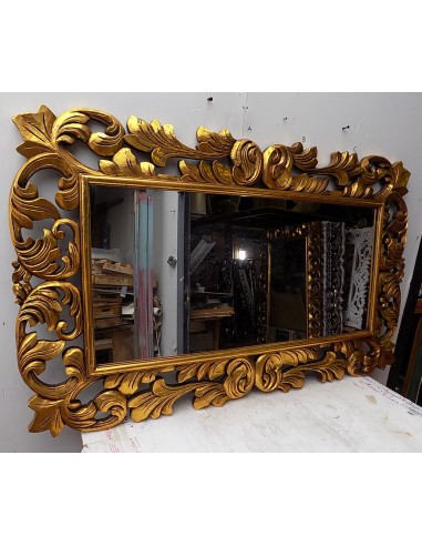 Specchio barocco in legno intarsiato cm 150x90...