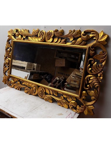 Specchio barocco in legno intarsiato cm 150x90...