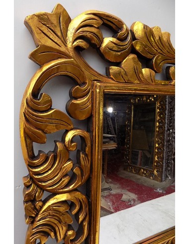 Specchio barocco in legno intarsiato cm 150x90...