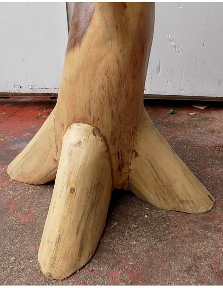 Attaccapanni in legno massello cm 56x56x194h creato da una radice lavorato a mano n2