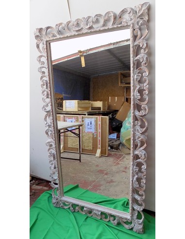 Specchio barocco in legno intarsiato cm 180x100...