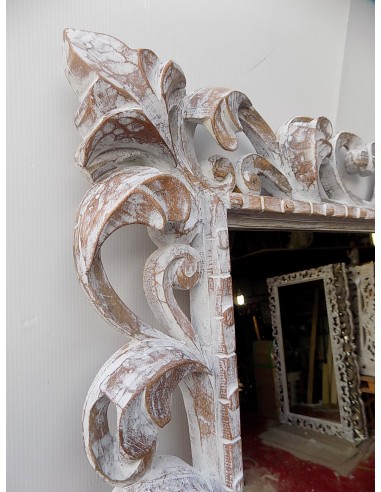 Specchio barocco in legno intarsiato cm 180x100...