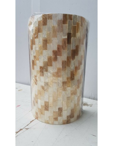 Applique in resina e madreperla bianca oro cm...