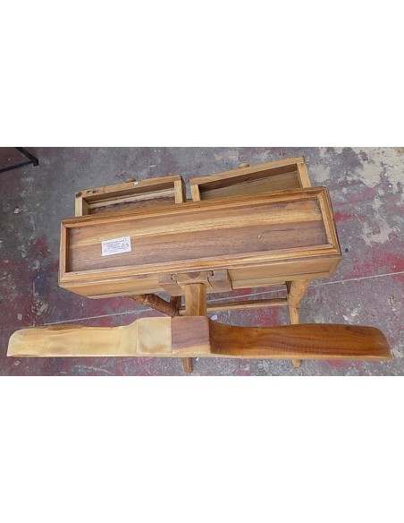 Servomuto in mogano naturale appendi abiti servo muto uomo morto