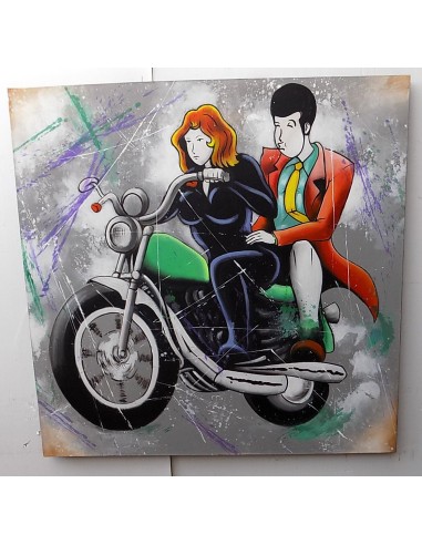 Quadro Lupin stilizzato III cm 100x100 con...