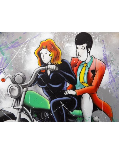 Quadro Lupin stilizzato III cm 100x100 con...