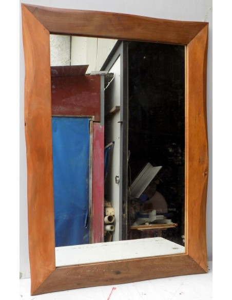 Specchio in legno di teak naturale stagionato cm 100x70 natural model