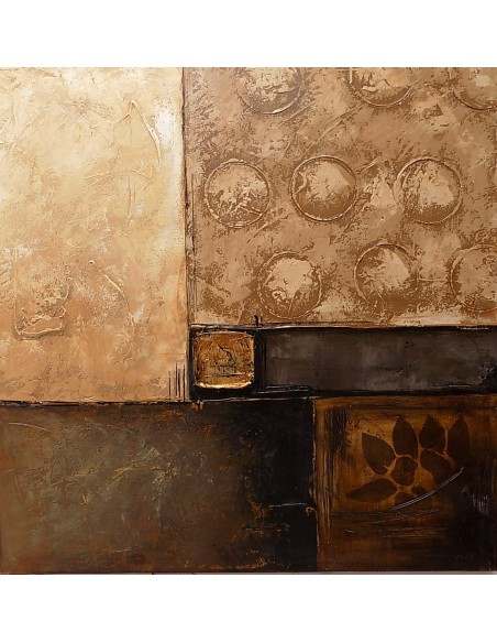 quadro in acrilico realizzato a mano molto materico cm 80x80 industrial style dipinto 3