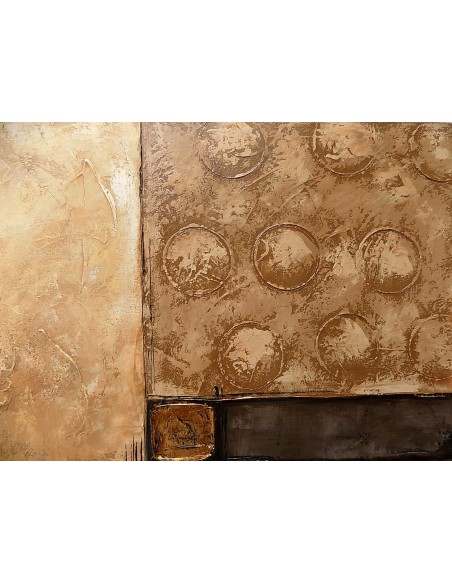 quadro in acrilico realizzato a mano molto materico cm 80x80 industrial style dipinto 3