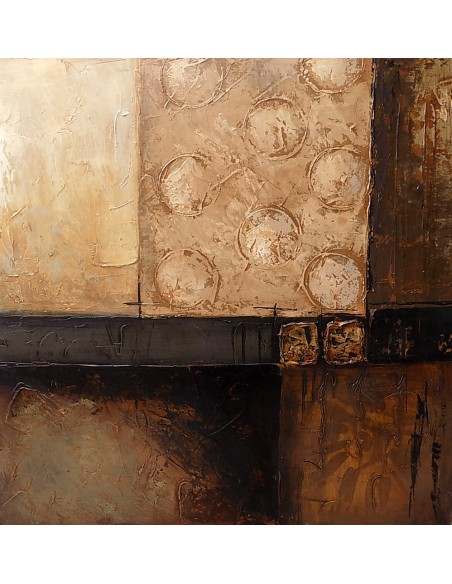 quadro in acrilico realizzato a mano molto materico cm 80x80 industrial style dipinto 4