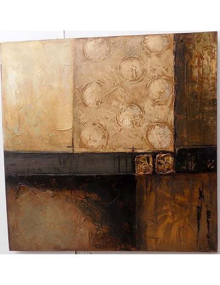 quadro in acrilico realizzato a mano molto materico cm 80x80 industrial style dipinto 4