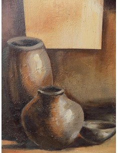quadro a olio realizzato a manonatura morta da cm 100x50... 2
