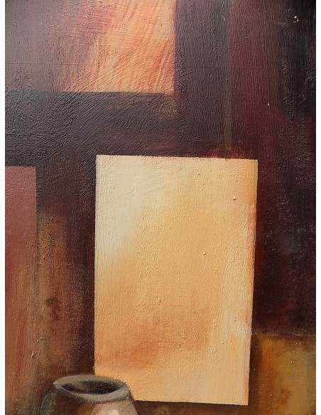 quadro a olio realizzato a manonatura morta da cm 100x50 dipinto tela 2