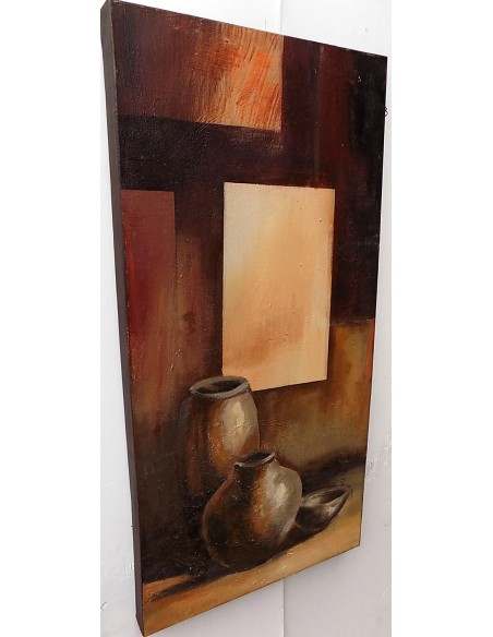 quadro a olio realizzato a manonatura morta da cm 100x50 dipinto tela 2