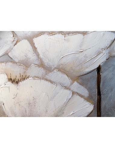 Quadro floreale papaveri bianchi ad olio cm...