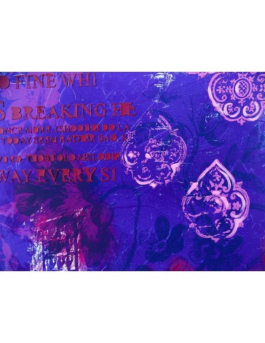 Quadro floreale rose viola purple ad olio cm...