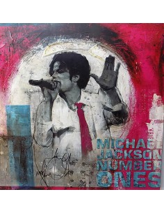 Quadro Michael Jackson il re del pop ad olio cm 100x100...