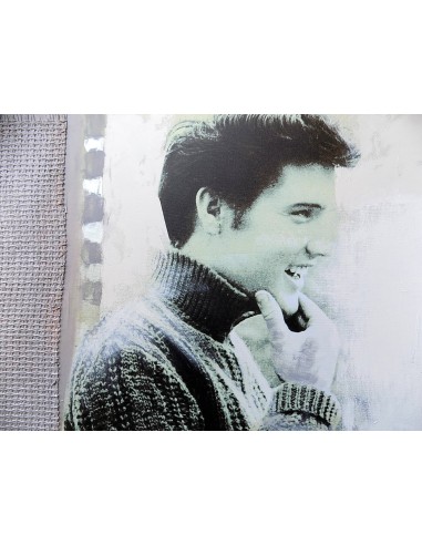 Quadro Elvis Presley il re del rock ad olio cm...