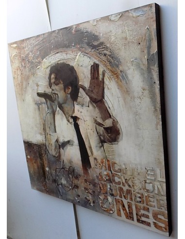 Quadro Michael Jackson il re del pop ad olio cm...