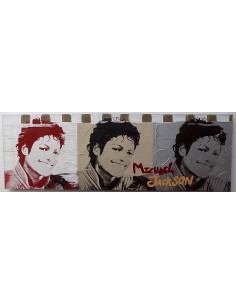 Quadro Michael Jackson il re del pop ad olio cm 150x50... 2
