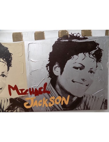 Quadro Michael Jackson il re del pop ad olio cm...