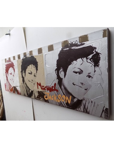 Quadro Michael Jackson il re del pop ad olio cm...