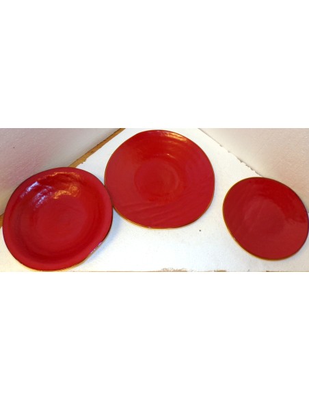 Posto Tavola del servizio piatti in ceramica rossa linea mediterraneo novità home bianco