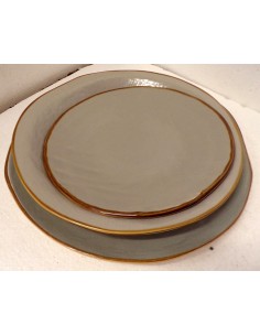 Posto Tavola del servizio piatti in ceramica grigio linea... 2