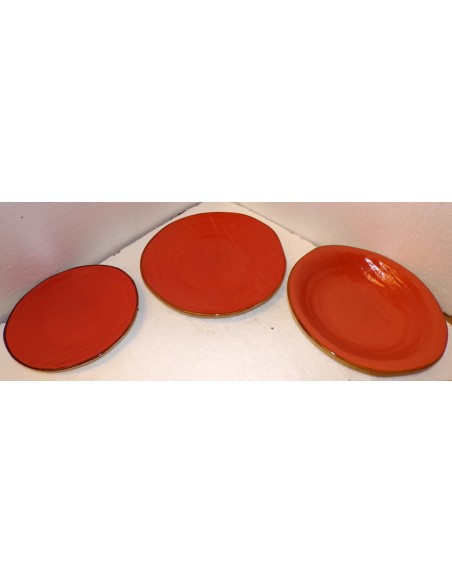 Posto Tavola del servizio piatti in ceramica arancio linea mediterraneo novità home bianco