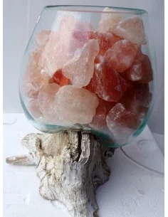 Lampada di sale irripetibile creata in vetro soffiato su... 2