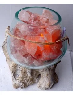 Lampada di sale irripetibile creata in vetro soffiato su... 2