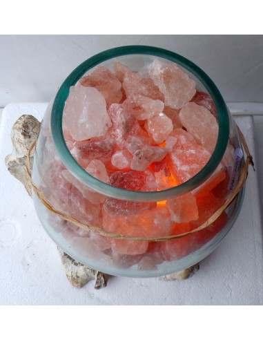 Lampada di sale irripetibile creata in vetro...