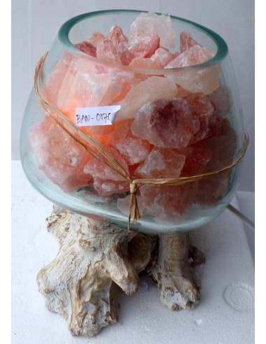 Lampada di sale irripetibile creata in vetro...