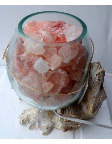 Lampada di sale irripetibile creata in vetro...