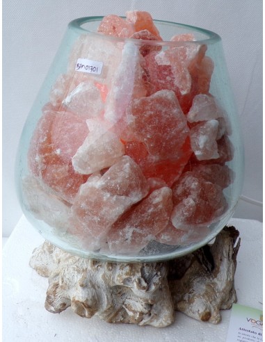 Lampada di sale irripetibile creata in vetro...