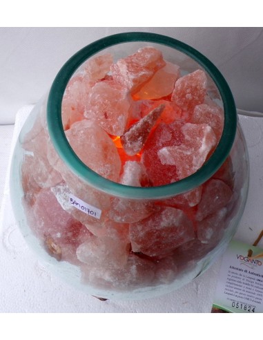 Lampada di sale irripetibile creata in vetro...