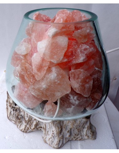 Lampada di sale irripetibile creata in vetro...